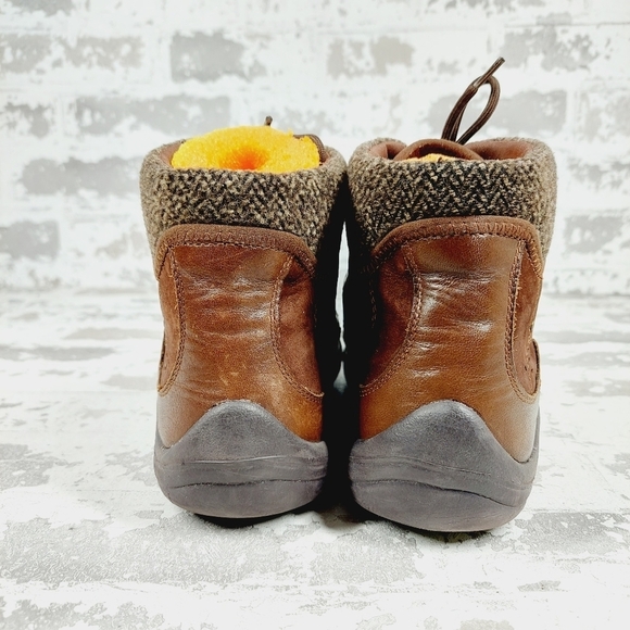 Nature Walk Brown Leather Lace Up Casual Flat Winter Ankle Boots F742 - Picture 6 of 11